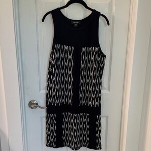 Karen Kane Black and Cream Geometric Mini Dress